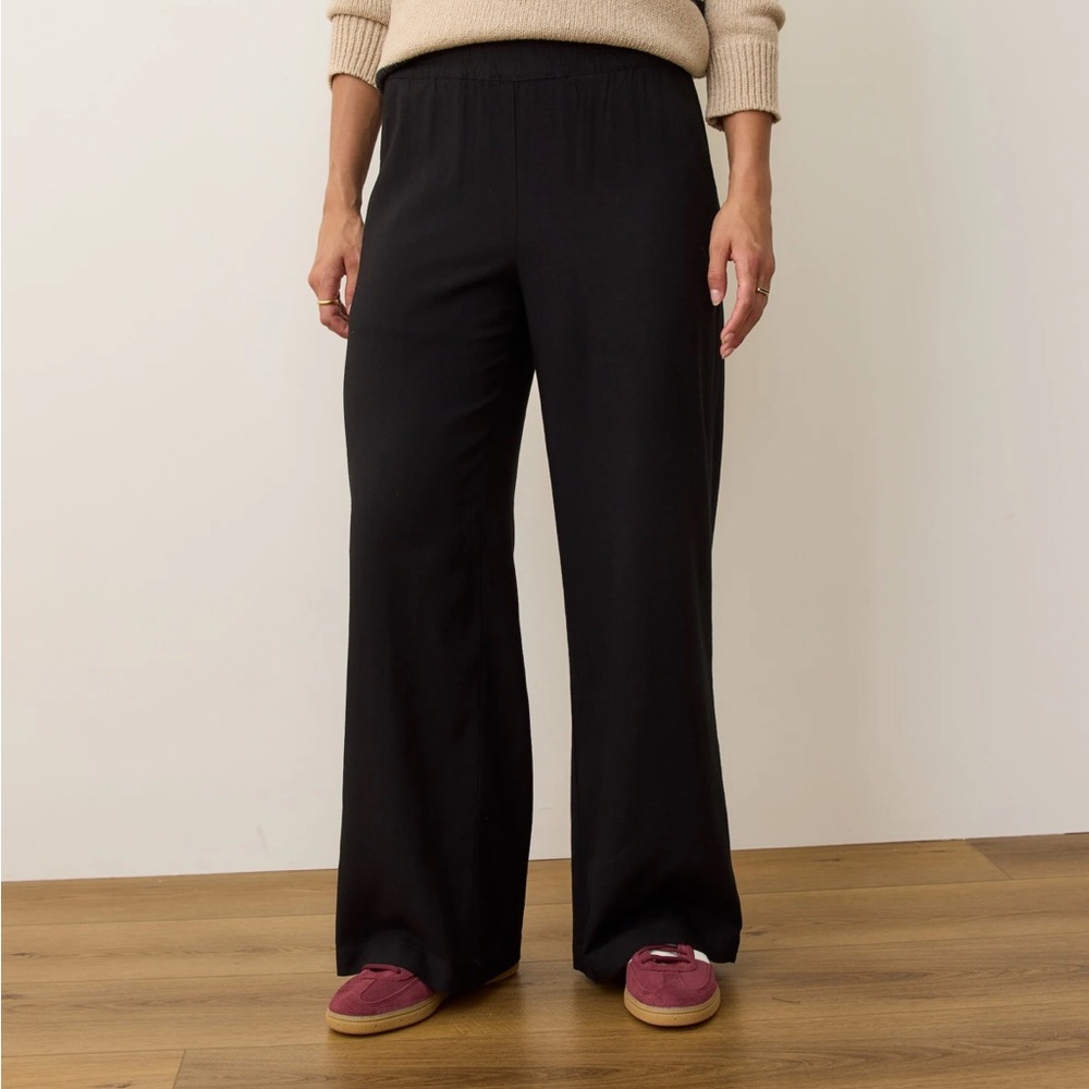 Marine Layer Black Wide-Leg Pants